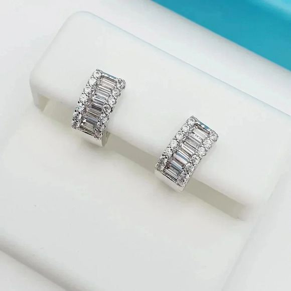 "925 Sterling Silver CZ Beautiful Earrings for Women, 1USPAR4264 - Picture 2 of 11